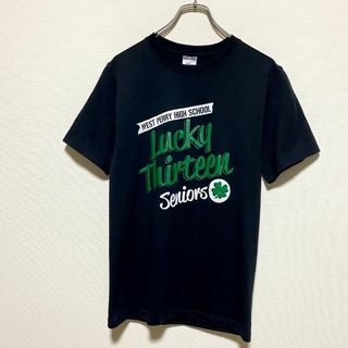 ジャージーズ(JERZEES)のアメリカ古着　ウェストペリー高校　半袖　Tシャツ　クローバー　四つ葉　P61(Tシャツ/カットソー(半袖/袖なし))