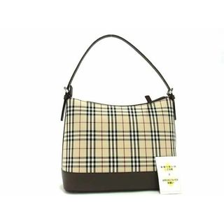 バーバリー(BURBERRY)の■新品■未使用■ BURBERRY バーバリー ノバチェック キャンバス×レザー ショルダーバッグ 肩掛けかばん ベージュ系×ブラウン系 AZ0618 (ショルダーバッグ)