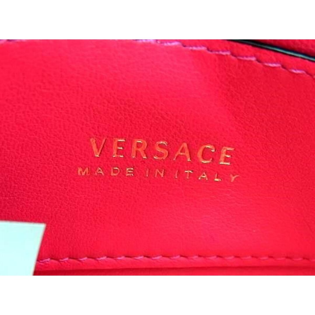 VERSACE(ヴェルサーチ)の■新品同様■ VERSACE ヴェルサーチ サテン カラーストーン クロスボディ ショルダーバッグ ポシェット 斜め掛け ピンク系 AZ0637  レディースのバッグ(ショルダーバッグ)の商品写真