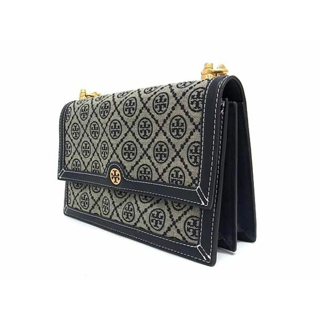 Tory Burch(トリーバーチ)の■新品同様■ TORY BURCH トリーバーチ キャンバス×レザー クロスボディ ショルダーバッグ ベージュ系×ネイビー系 AV7578  レディースのバッグ(ハンドバッグ)の商品写真