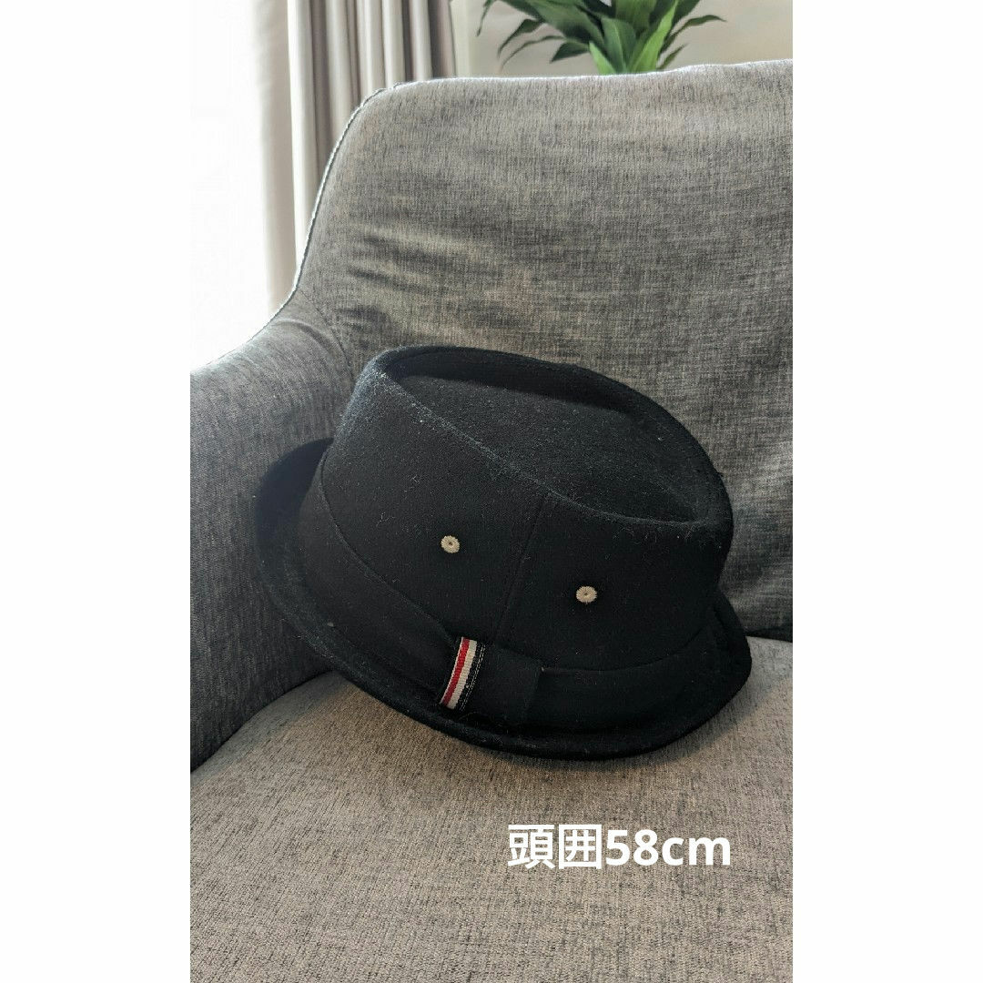 ハット　帽子　サイズ58cm　黒 メンズの帽子(ハット)の商品写真