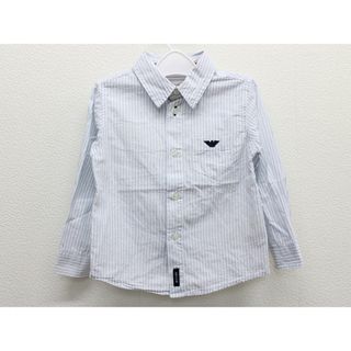 アルマーニ(Armani)の【値下げ!】△アルマーニベビー/Armani baby△92cm(24M) 長袖シャツ 白×水色 ストライプ【中古】子供服 キッズ kids ベビー baby 男の子 春秋冬 409032 tops(シャツ/カットソー)