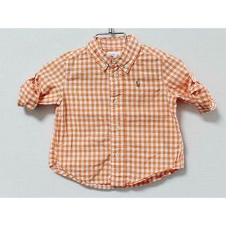 ラルフローレン(Ralph Lauren)の《ラルフローレン/Ralph Lauren》70cm 長袖シャツ 白×オレンジ【中古】子供服 キッズ kids ベビー服 baby 男の子 春 713032 tops(シャツ/カットソー)