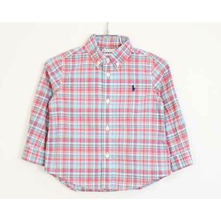 ラルフローレン(Ralph Lauren)の〓ラルフローレン/Ralph Lauren〓90cm  長袖シャツ  赤系 '21年製【中古】子供服 キッズ kids ベビー baby 男の子 女の子 春秋 tops 503042(シャツ/カットソー)