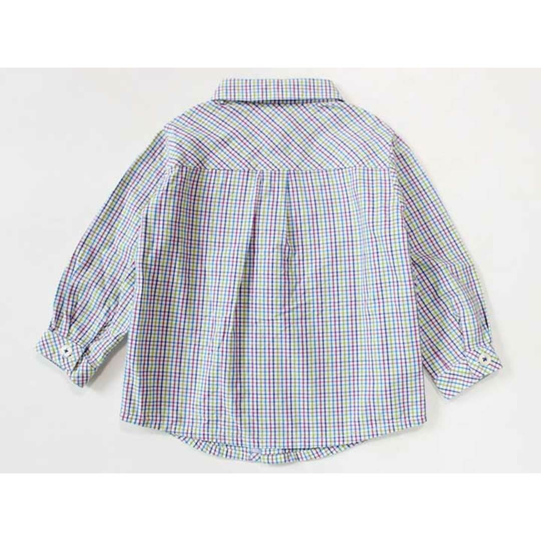 familiar(ファミリア)の【値下げ!】☆ファミリア/familiar☆80cm 長袖シャツ 青×紫 【中古】子供服 キッズ kids ベビー服 baby 男の子 春秋 822032 tops キッズ/ベビー/マタニティのベビー服(~85cm)(シャツ/カットソー)の商品写真