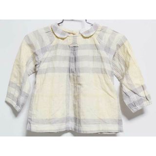 バーバリー(BURBERRY)の【値下げ!】‡バーバリー/BURBERRY‡80cm 長袖ブラウス 黄色×グレー【中古】子供服 キッズ kids ベビー服 baby 女の子 春秋 131032 tops(シャツ/カットソー)