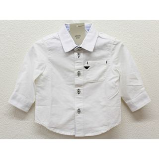 アルマーニ(Armani)の【値下げ!】新品 未使用品△アルマーニベビー/Armani baby△56cm(3M) 長袖シャツ 白 子供服 キッズ kids ベビー服 baby 男の子 春秋冬 409032 tops(シャツ/カットソー)