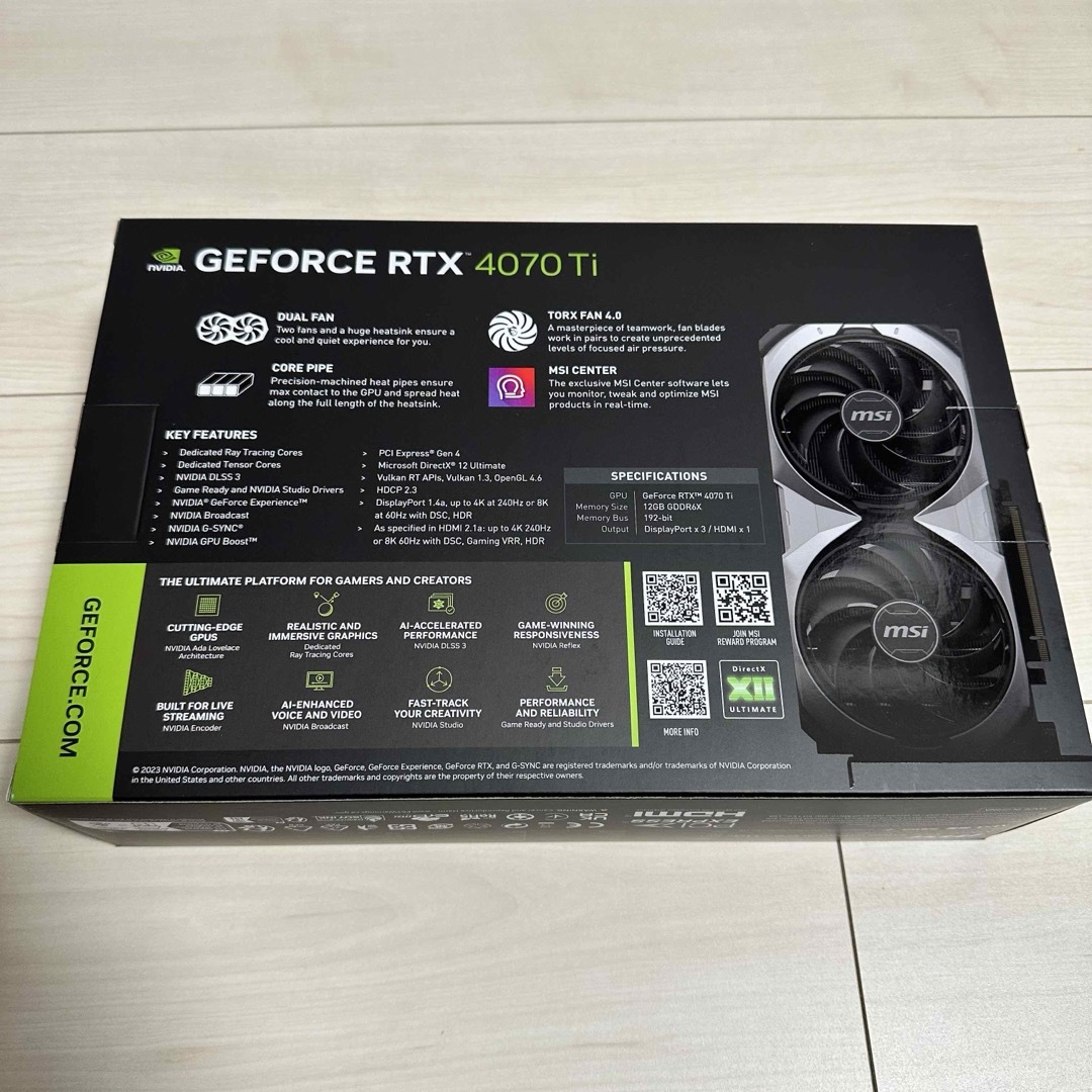 安い買う MSI GeForce RTX 4070 Ti VENTUS 2X 12G OC