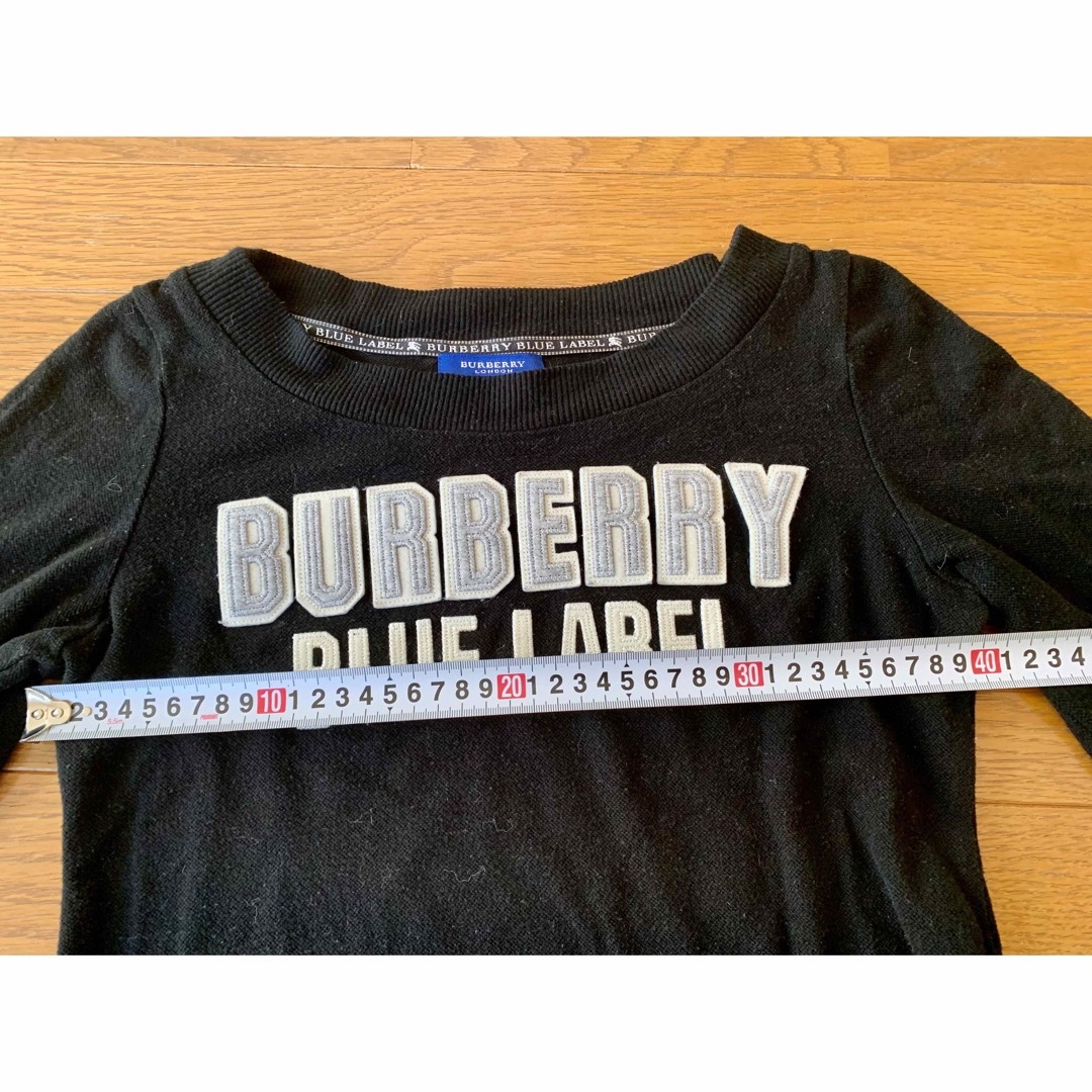 BURBERRY BLUE LABEL(バーバリーブルーレーベル)の★ BURBERRY BLUE LABEL カットソー ブラック38 レディースのトップス(カットソー(長袖/七分))の商品写真