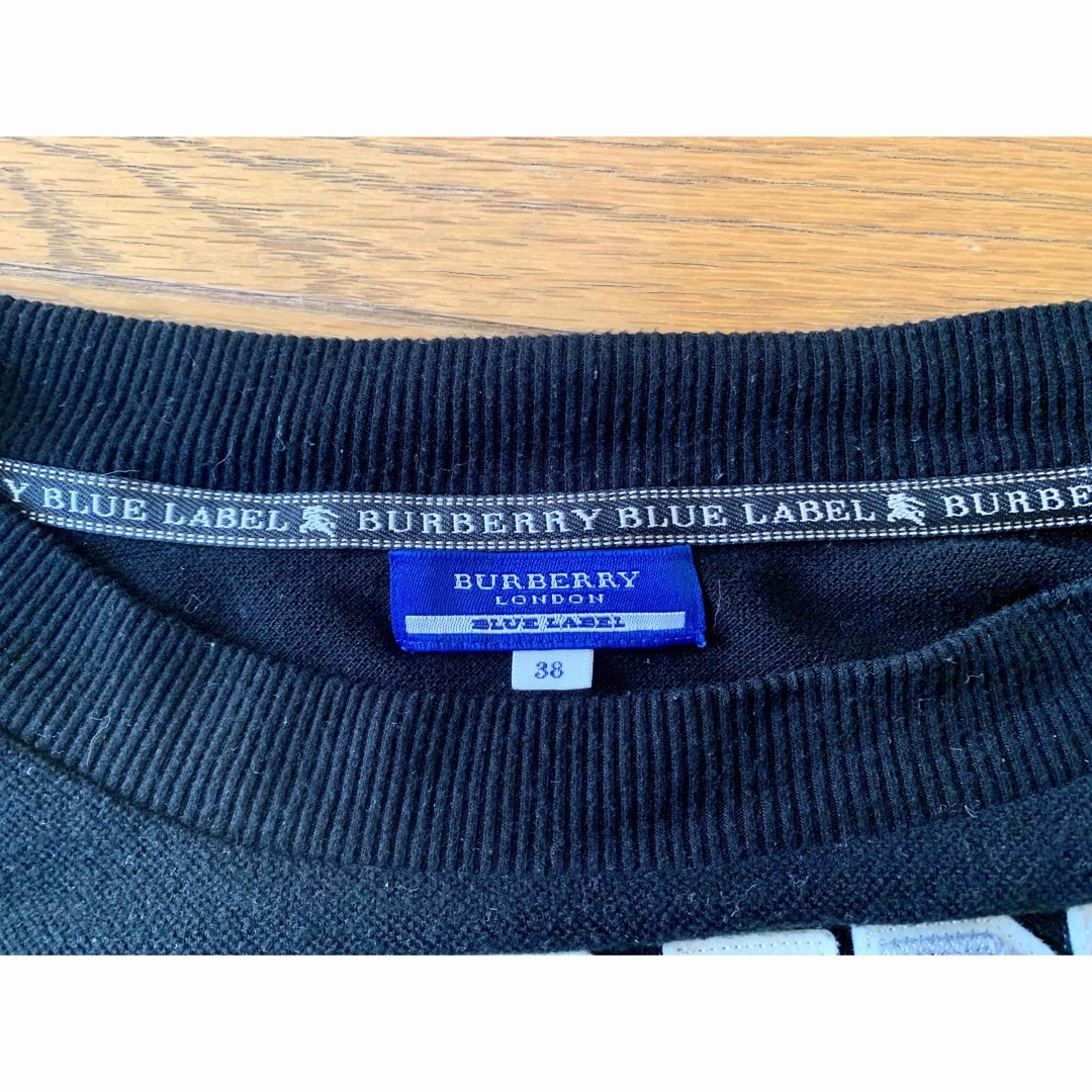 BURBERRY BLUE LABEL(バーバリーブルーレーベル)の★ BURBERRY BLUE LABEL カットソー ブラック38 レディースのトップス(カットソー(長袖/七分))の商品写真