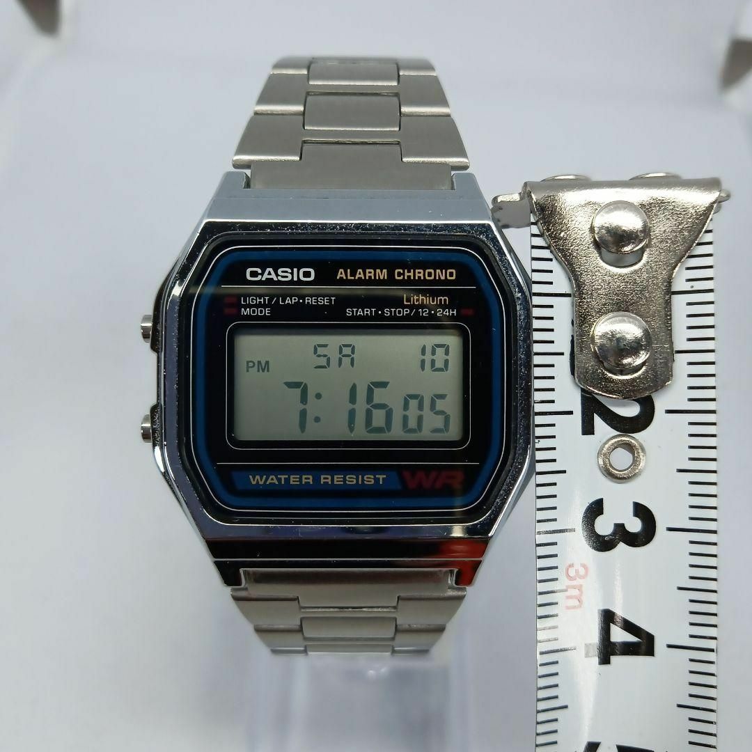 CASIO(カシオ)の674超美品　カシオ　腕時計　クォーツ　A158W　シルバー　アラームクロノ メンズの時計(腕時計(アナログ))の商品写真