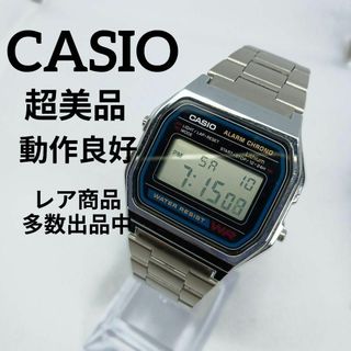 カシオ(CASIO)の674超美品　カシオ　腕時計　クォーツ　A158W　シルバー　アラームクロノ(腕時計(アナログ))