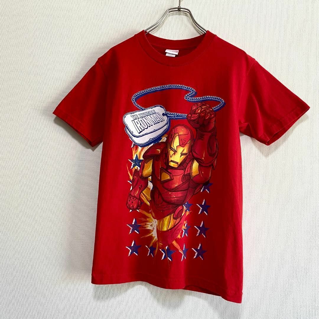 MARVEL(マーベル)のアメリカ古着　アイアンマン　マーベル　半袖　Ｔシャツ　ビッグプリント　P83 メンズのトップス(Tシャツ/カットソー(半袖/袖なし))の商品写真