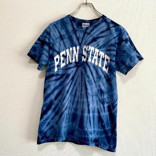 ヘインズ(Hanes)のアメリカ古着　ペンシルベニア州立大学 カレッジ　タイダイ　半袖　Tシャツ　P92(Tシャツ/カットソー(半袖/袖なし))