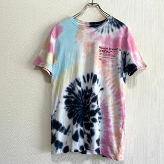 ヴィンテージ(VINTAGE)のアメリカ古着　タイダイ　半袖　Tシャツ　カラフル　マルチカラー　フェス　P90(Tシャツ/カットソー(半袖/袖なし))