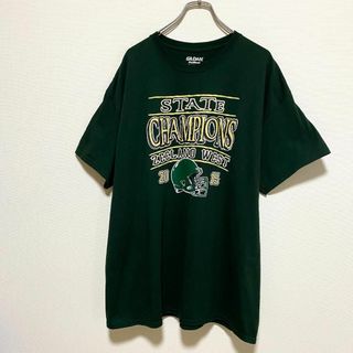 ギルタン(GILDAN)のアメリカ古着　Zeeland West カレッジ系　半袖　Ｔシャツ　アメフト(Tシャツ/カットソー(半袖/袖なし))