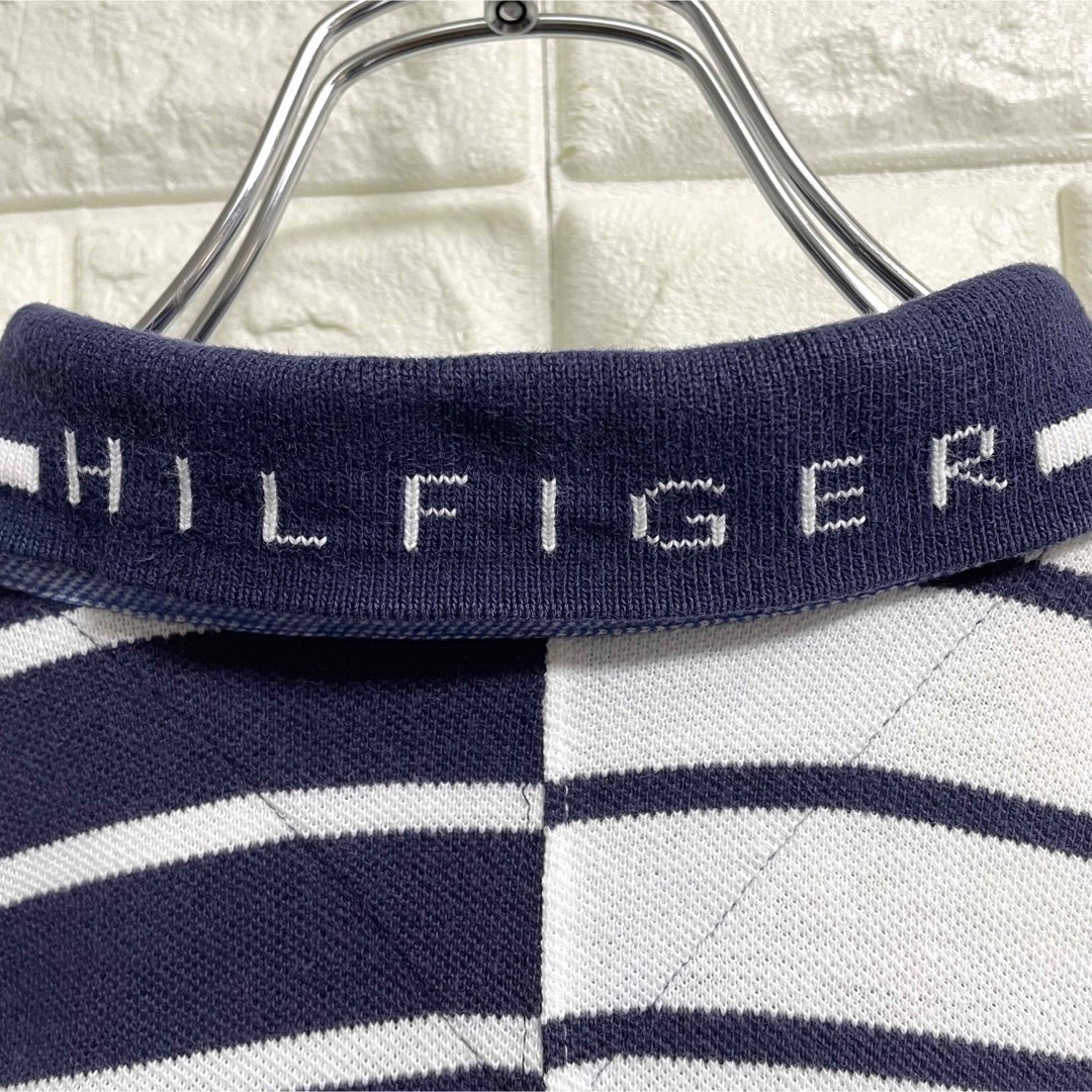 TOMMY HILFIGER(トミーヒルフィガー)の90s トミーヒルフィルガー　半袖ポロシャツ　刺繍ロゴ　メンズMサイズ メンズのトップス(ポロシャツ)の商品写真