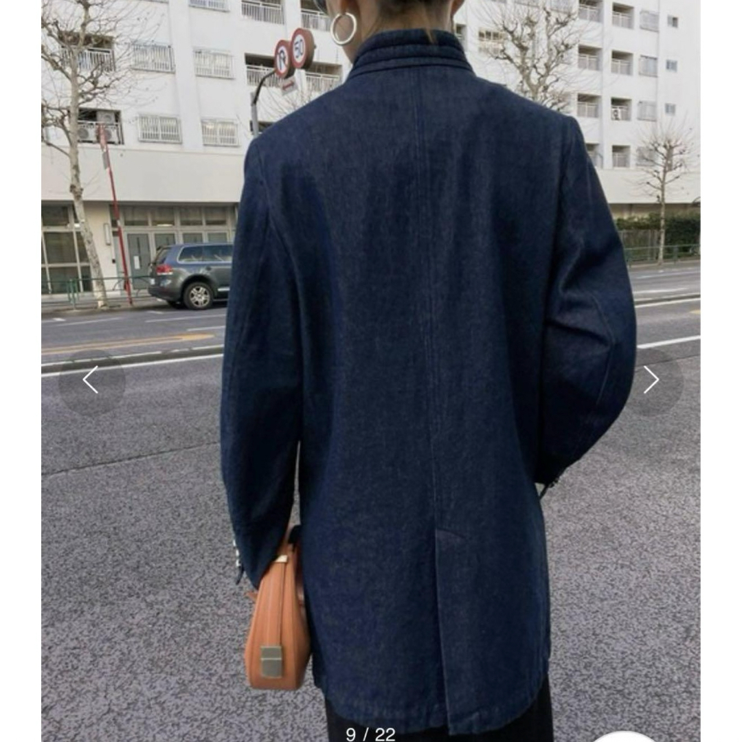 Ameri VINTAGE(アメリヴィンテージ)のDENIM NAPOLEON LIKE JACKET レディースのジャケット/アウター(Gジャン/デニムジャケット)の商品写真