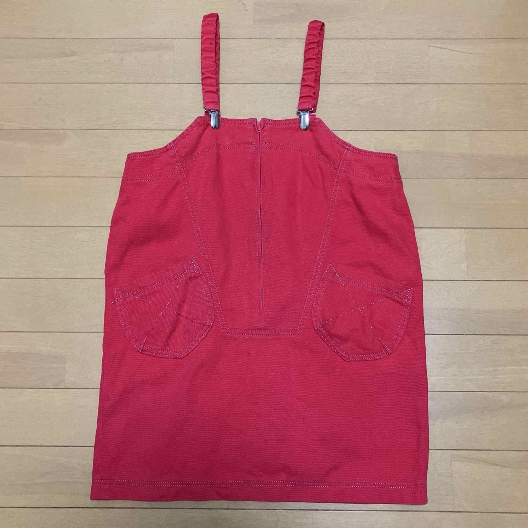 ジャンパースカート　レッド　ALOR RINK   130 キッズ/ベビー/マタニティのキッズ服女の子用(90cm~)(スカート)の商品写真