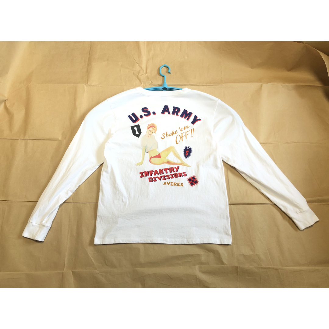 AVIREX(アヴィレックス)のAVIREX ロンT XL 白 上野商会 CAMP 長袖 tシャツ メンズのトップス(Tシャツ/カットソー(七分/長袖))の商品写真