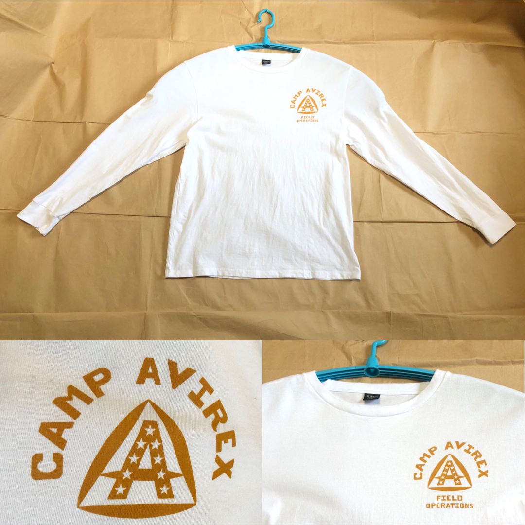 AVIREX(アヴィレックス)のAVIREX ロンT XL 白 上野商会 CAMP 長袖 tシャツ メンズのトップス(Tシャツ/カットソー(七分/長袖))の商品写真