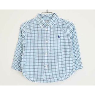 ラルフローレン(Ralph Lauren)の〓ラルフローレン/Ralph Lauren〓90cm  長袖シャツ  ブルー系【中古】 子供服 キッズ kids ベビー baby 男の子 女の子 春秋 tops 503042(シャツ/カットソー)