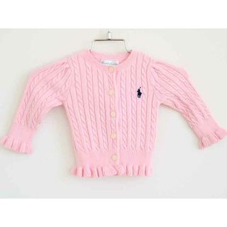 ラルフローレン(Ralph Lauren)の†ラルフローレン/Ralph Lauren†60cm(6M) 長袖カーディガン ピンク【中古】子供服 キッズ kids  ベビー服 baby 女の子 春秋 tops 612042(カーディガン/ボレロ)