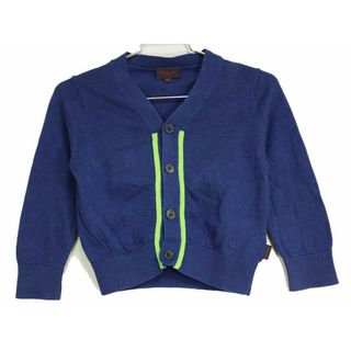 【値下げ!】[ポールスミスベビー/Paul Smith baby]90cm カーディガン 紺×黄緑【中古】子供服 キッズ kids ベビー服 baby 男の子 秋冬 600132 tops(カーディガン/ボレロ)