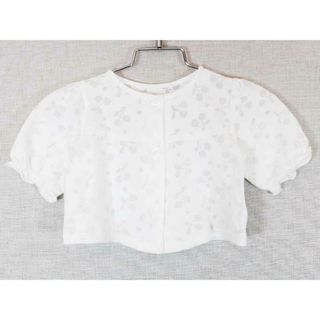 [ベベ/BeBe]75cm 半袖カーディガン オフホワイト【中古】子供服 キッズ kids ベビー服 baby 女の子 春夏 033032 tops(カーディガン/ボレロ)