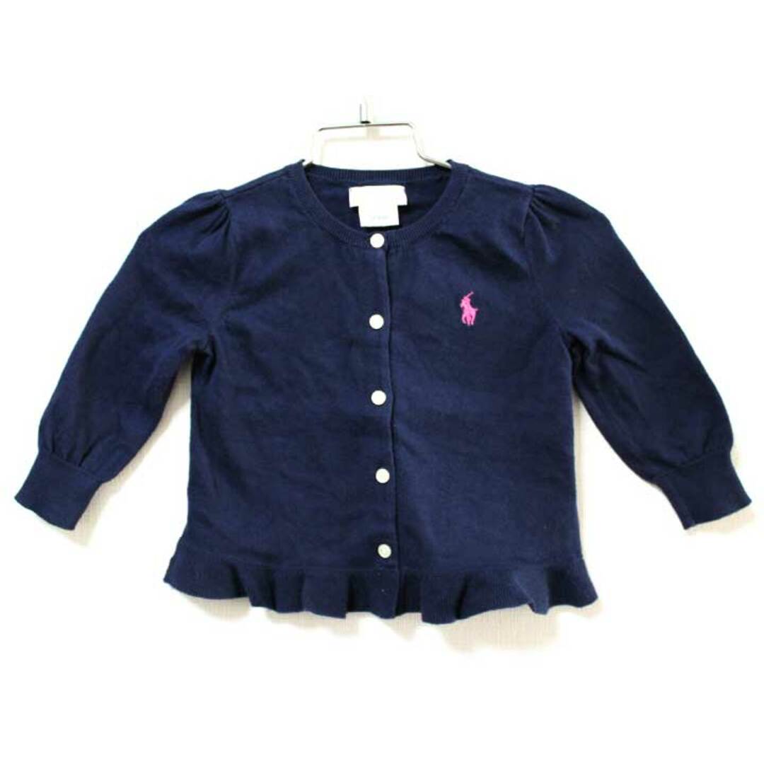 Ralph Lauren(ラルフローレン)の【値下げ!】《ラルフローレン/Ralph Lauren》85cm 長袖カーディガン 紺【中古】子供服 キッズ kids ベビー服 baby 女の子 春秋 702032 tops キッズ/ベビー/マタニティのベビー服(~85cm)(カーディガン/ボレロ)の商品写真