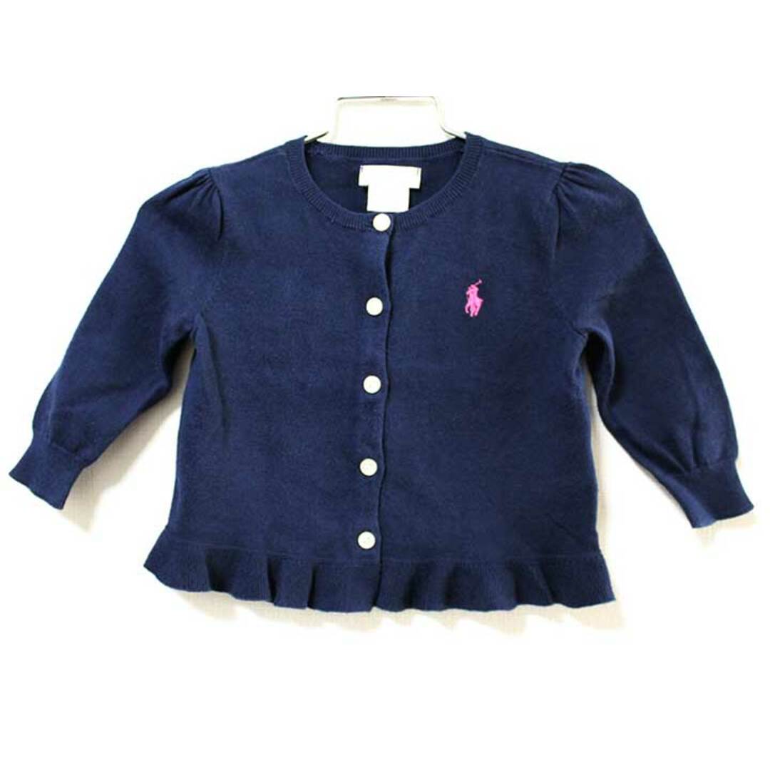 Ralph Lauren(ラルフローレン)の【値下げ!】《ラルフローレン/Ralph Lauren》80cm 長袖カーディガン 紺【中古】子供服 キッズ kids ベビー服 baby 女の子 春 702032 tops キッズ/ベビー/マタニティのベビー服(~85cm)(カーディガン/ボレロ)の商品写真