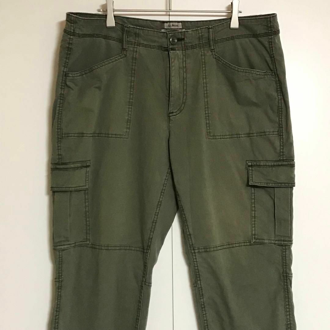 L.L.Bean(エルエルビーン)の【人気カラー】エルエルビーン　カーゴパンツ　カーキ　ストレッチあり　H658 レディースのパンツ(ワークパンツ/カーゴパンツ)の商品写真