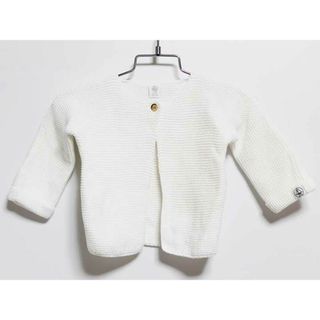 プチバトー(PETIT BATEAU)の【値下げ!】‡プチバトー/PETIT BATEAU‡74cm カーディガン 白【中古】子供服 キッズ kids ベビー服 baby 女の子 春秋 703032 tops(カーディガン/ボレロ)