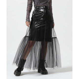 メゾンスペシャル(MAISON SPECIAL)のメゾンスペシャル/Metallic Hard Tulle Skirt(ロングスカート)