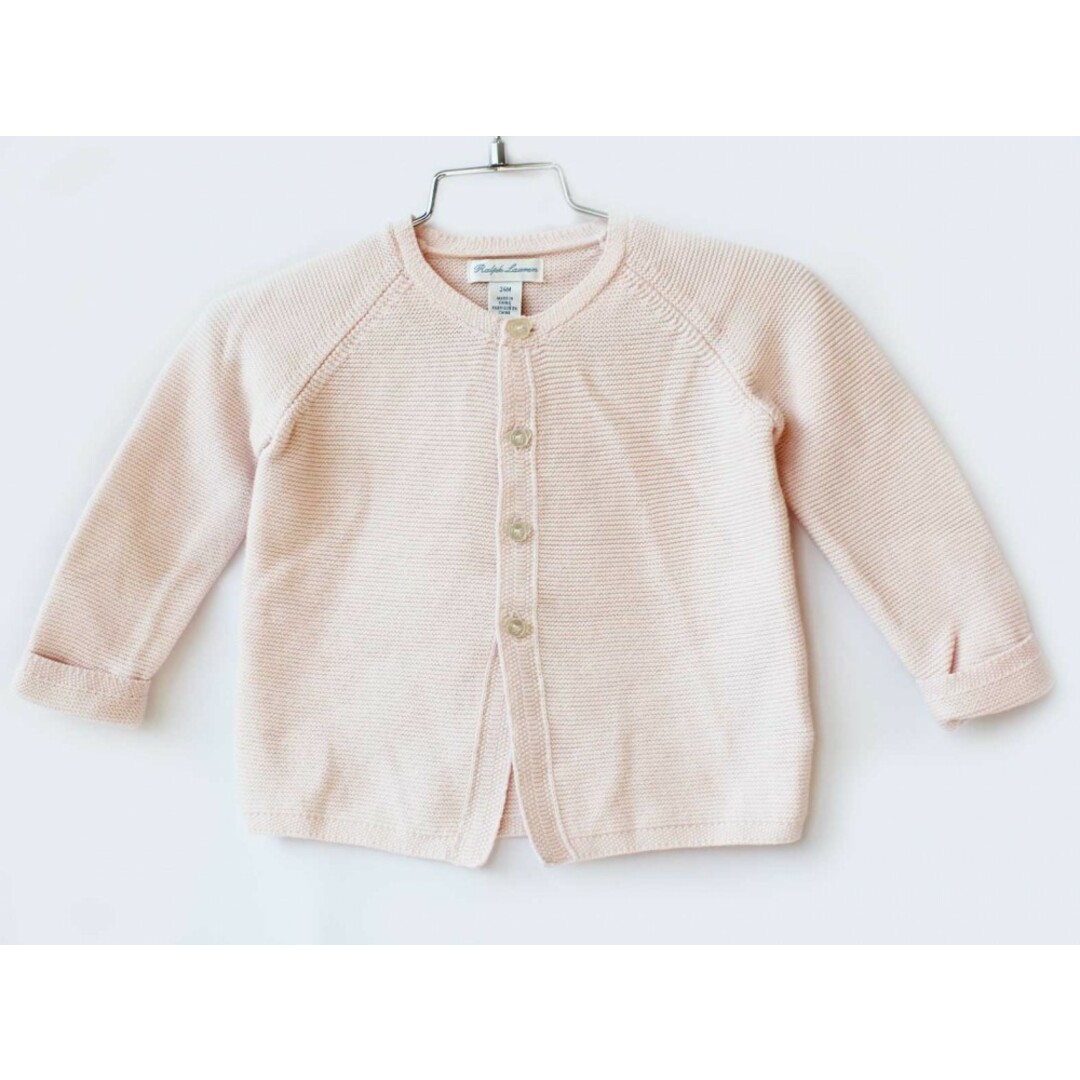 Ralph Lauren(ラルフローレン)の[ラルフローレン/Ralph Lauren]90cm カーディガン ピンク【中古】子供服 キッズ kids ベビー服 baby 女の子 春秋 tops 312042 キッズ/ベビー/マタニティのベビー服(~85cm)(カーディガン/ボレロ)の商品写真