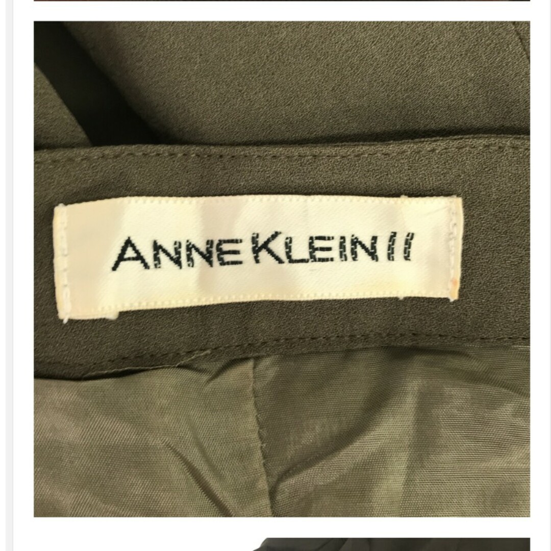 ANNE KLEIN(アンクライン)のアンクライン ワンピースドレス フロントボタン レディース 無地 9 絹100% レディースのワンピース(ロングワンピース/マキシワンピース)の商品写真