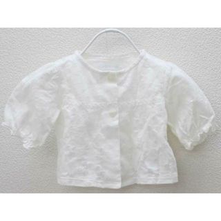 ベベ(BeBe)の♪ベベ/bebe♪70cm位（S） 半袖カーディガン オフホワイト【中古】子供服 キッズ kids ベビー服 baby 女の子 春秋 703032 tops(カーディガン/ボレロ)