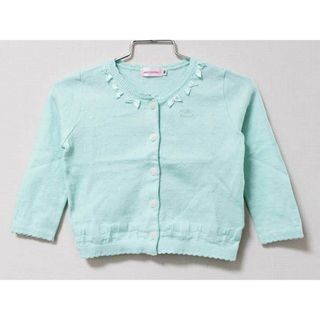 ミキハウス(mikihouse)の《ミキハウス/mikihouse》90cm 長袖カーディガン ミントブルー【中古】子供服 キッズ kids ベビー服 baby 女の子 春秋 202032 tops(カーディガン/ボレロ)