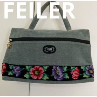 フェイラー(FEILER)のフェイラー　ハンドバッグ　ポーチ　グレー(ハンドバッグ)