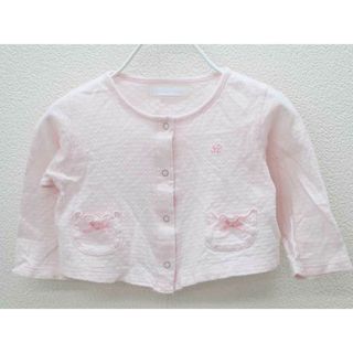 ベベ(BeBe)の♪ベベ/bebe♪70cm位（S） 長袖カーディガン ピンク【中古】子供服 キッズ kids ベビー服 baby 女の子 春秋 703032 tops(カーディガン/ボレロ)