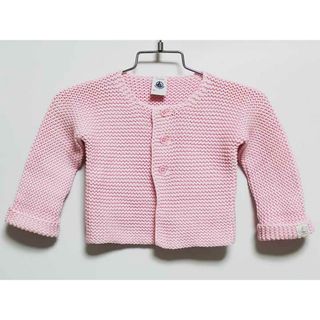 プチバトー(PETIT BATEAU)の‡プチバトー/PETIT BATEAU‡74cm カーディガン ピンク【中古】子供服 キッズ kids ベビー服 baby 女の子 春秋 tops 022042(カーディガン/ボレロ)