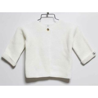 プチバトー(PETIT BATEAU)の新品 未使用品‡プチバトー/PETIT BATEAU‡81cm カーディガン 白 子供服 キッズ kids ベビー服 baby 女の子 春秋 tops 022042(カーディガン/ボレロ)