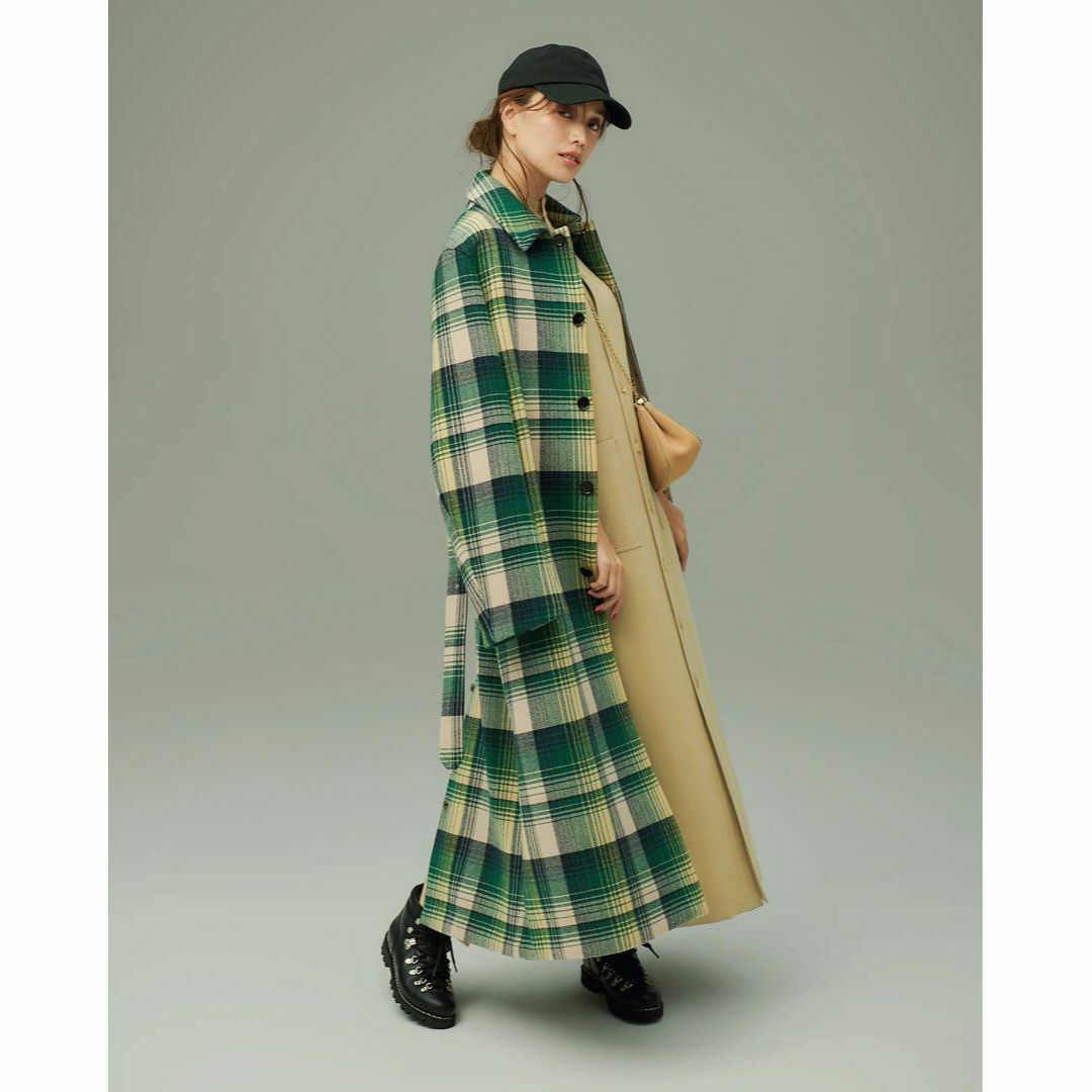 AURALEE(オーラリー)の【希少】19AW AURALEE Wool Check Melton Coat レディースのジャケット/アウター(ロングコート)の商品写真