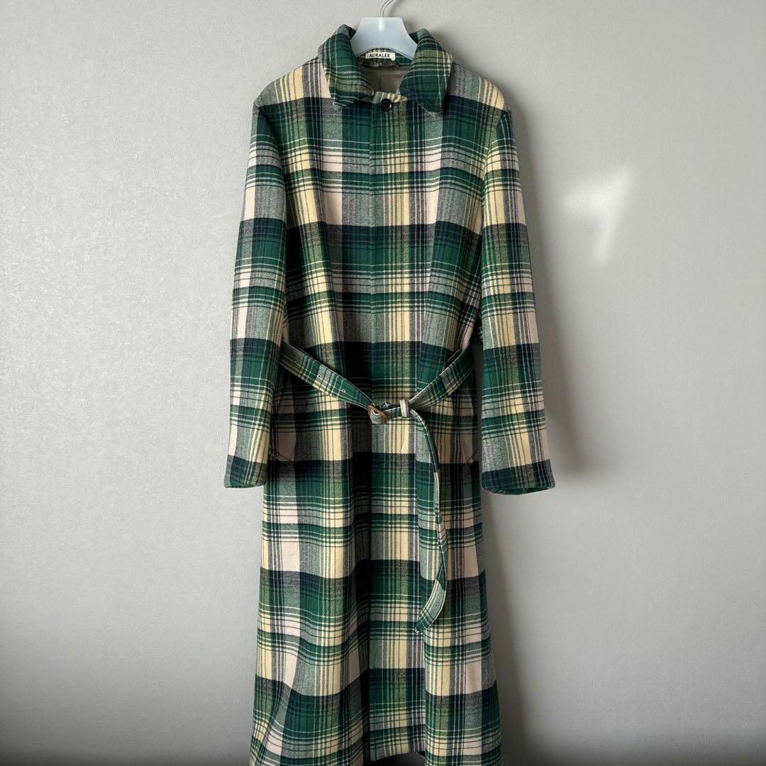 AURALEE(オーラリー)の【希少】19AW AURALEE Wool Check Melton Coat レディースのジャケット/アウター(ロングコート)の商品写真