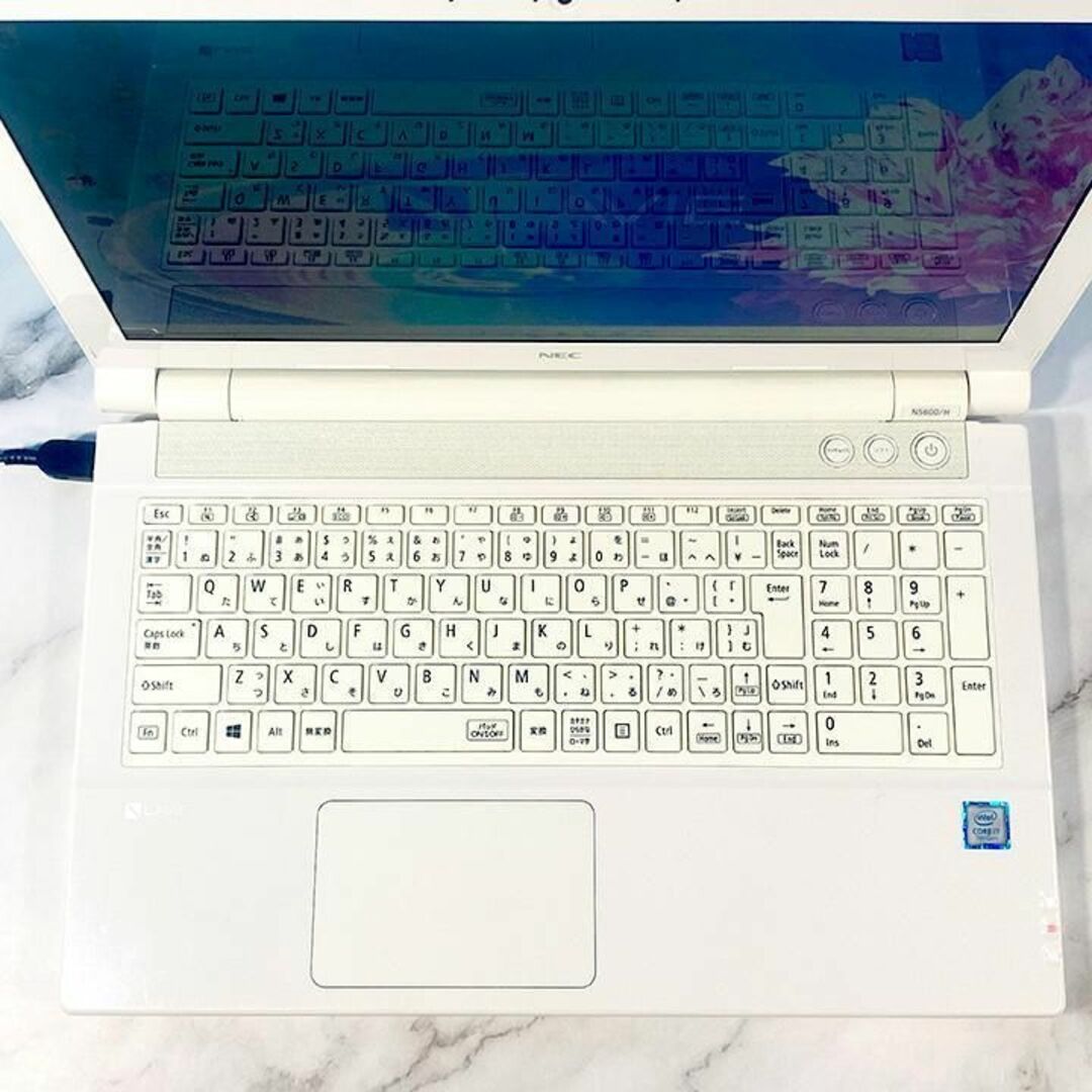 NEC(エヌイーシー)の第7世代Core i7✨メモリ16GB✨大容量SSD1TB✨白ノートパソコン スマホ/家電/カメラのPC/タブレット(ノートPC)の商品写真