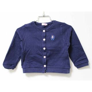 ミキハウス(mikihouse)の【値下げ!】《ミキハウス/mikihouse》90cm 長袖カーディガン 紺【中古】子供服 キッズ kids ベビー服 baby 女の子 春 202032 tops(カーディガン/ボレロ)