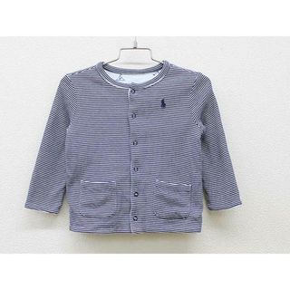 ラルフローレン(Ralph Lauren)の▼ラルフローレン/Ralph Lauren▼85cm位 カーディガン 紺×白＆水色 リバーシブル  【中古】 子供服 キッズ kids ベビー服 baby 男の子 春秋冬 tops 022042(カーディガン/ボレロ)