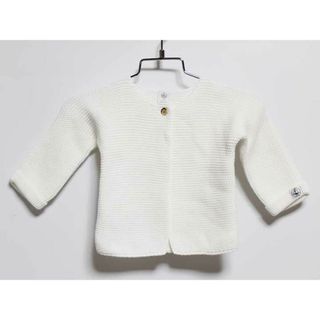 プチバトー(PETIT BATEAU)の【値下げ!】‡プチバトー/PETIT BATEAU‡74cm カーディガン 白【中古】子供服 キッズ kids ベビー服 baby 女の子 春秋 013032 tops(カーディガン/ボレロ)