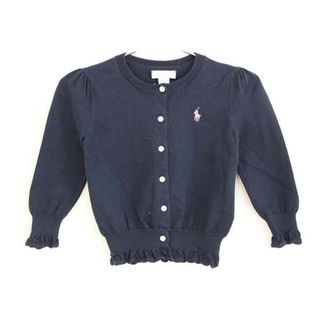 ラルフローレン(Ralph Lauren)の†ラルフローレン/Ralph Lauren†90cm 長袖カーディガン 紺【中古】子供服 キッズ kids ベビー服 baby 女の子 春秋 tops 902042(カーディガン/ボレロ)