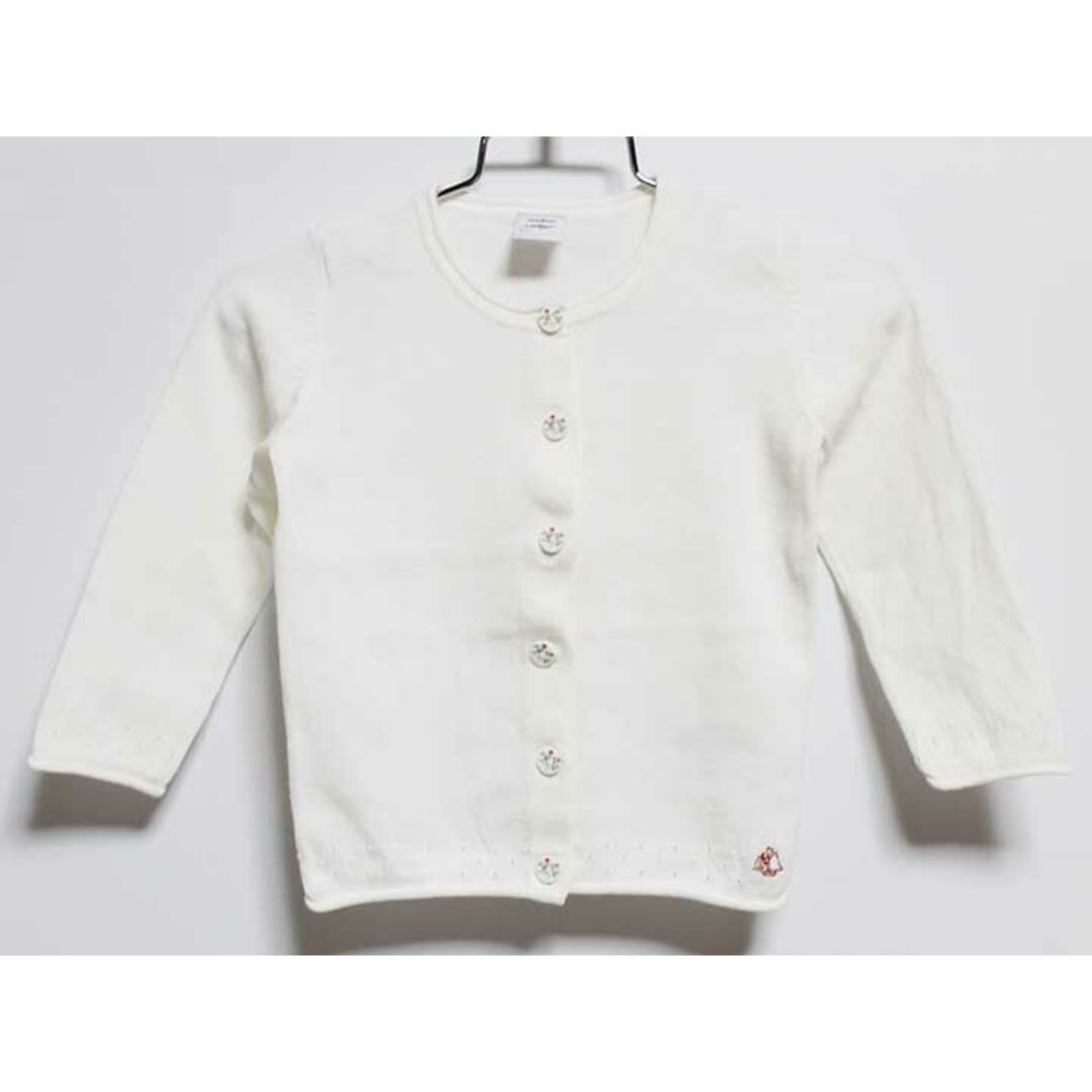 PETIT BATEAU(プチバトー)の‡プチバトー/PETIT BATEAU‡86cm カーディガン 白【中古】子供服 キッズ kids ベビー服 baby 女の子 春 013032 tops キッズ/ベビー/マタニティのベビー服(~85cm)(カーディガン/ボレロ)の商品写真